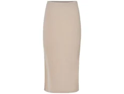 Falda midi de mujer, en punto estructurado de moda.
