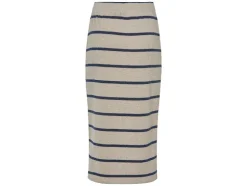 Falda midi de mujer, en punto estructurado de moda.