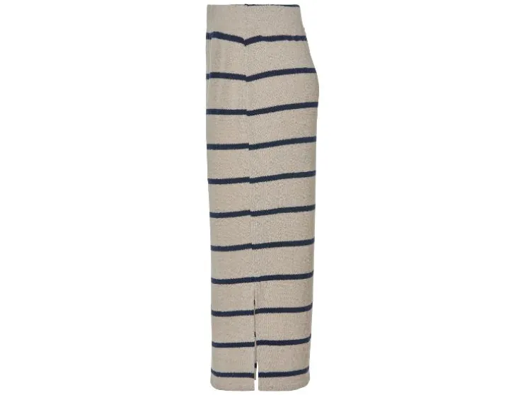 Falda midi de mujer, en punto estructurado de moda.