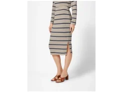 Falda midi de mujer, en punto estructurado de moda.