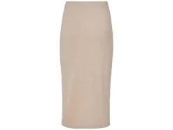 Falda midi de mujer, en punto estructurado de moda.