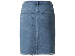 Falda vaquera de mujer, estilo 5 bolsillos.