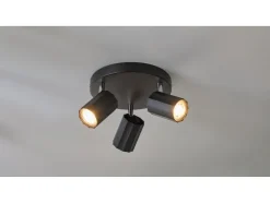 Foco de techo / Foco en carril, con 3 focos orientables y giratorios.