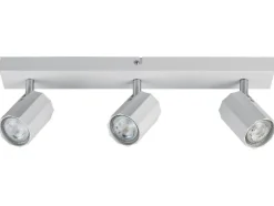 Foco de techo / Foco en carril, con 3 focos orientables y giratorios.
