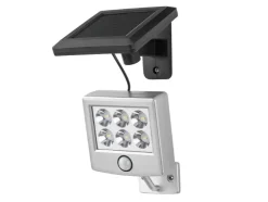 Foco solar LED con detector de movimiento.