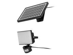 Foco solar LED con sensor de movimiento.