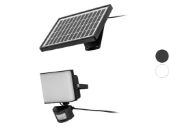 Foco solar LED con sensor de movimiento.