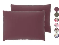 Funda de almohada de satén de microfibra 50 x 75 cm, pack 2