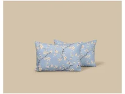 Funda de almohada reversible de satén de microfibra 50 x 75 cm, pack 2