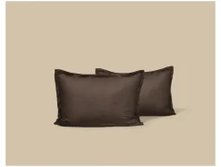 Funda de almohada reversible de satén de microfibra 50 x 75 cm, pack 2