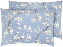 Funda de almohada reversible de satén de microfibra 50 x 75 cm, pack 2