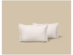 Funda de almohada reversible de satén de microfibra 50 x 75 cm, pack 2