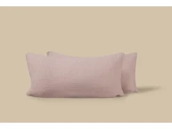 Fundas de almohada de muselina, 2 unidades, 40 x 80 cm.