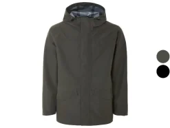 Gabardina de lluvia para hombre, con tejido exterior repelente al agua.
