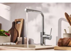 Grifo de cocina con caño alto