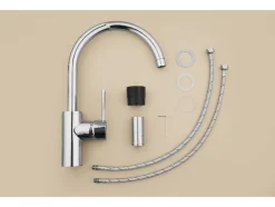 Grifo de cocina con caño alto