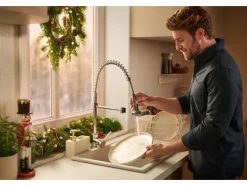 Grifo monomando para fregadero con ducha extraíble