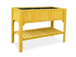 HABAU Huerto elevado con balda, incl. lámina de plantación, 117 x 90 x 59 cm, estructura de madera estable.