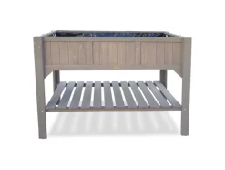 HABAU Huerto elevado con balda, incl. lámina de plantación, 117 x 90 x 59 cm, estructura de madera estable.
