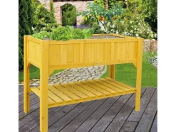 HABAU Huerto elevado con balda, incl. lámina de plantación, 117 x 90 x 59 cm, estructura de madera estable.