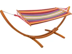 Hamaca con soporte de madera
