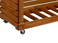Huerto urbano »Rolla«, de madera de pino, con compartimento de almacenaje.