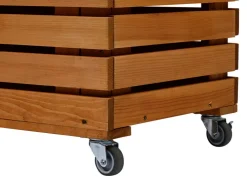 Huerto urbano »Rolla«, de madera de pino, con compartimento de almacenaje.