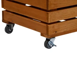 Huerto urbano »Rolla«, de madera de pino, con compartimento de almacenaje.