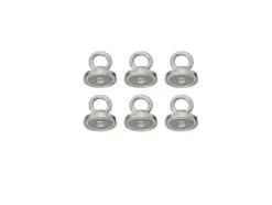 Imanes de neodimio / soportes magnéticos con clip / ganchos magnéticos / imanes con ojal / juego de imanes en recipiente con avellanado.