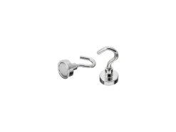 Imanes de neodimio / soportes magnéticos con clip / ganchos magnéticos / imanes con ojal / juego de imanes en recipiente con avellanado.