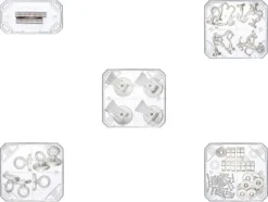 Imanes de neodimio / soportes magnéticos con clip / ganchos magnéticos / imanes con ojal / juego de imanes en recipiente con avellanado.