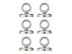 Imanes de neodimio / soportes magnéticos con clip / ganchos magnéticos / imanes con ojal / juego de imanes en recipiente con avellanado.