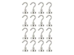 Imanes de neodimio / soportes magnéticos con clip / ganchos magnéticos / imanes con ojal / juego de imanes en recipiente con avellanado.
