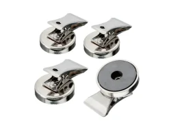 Imanes de neodimio / soportes magnéticos con clip / ganchos magnéticos / imanes con ojal / juego de imanes en recipiente con avellanado.