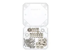 Imanes de neodimio / soportes magnéticos con clip / ganchos magnéticos / imanes con ojal / juego de imanes en recipiente con avellanado.