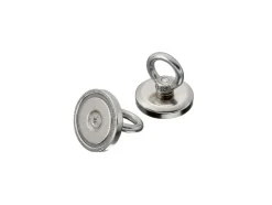 Imanes de neodimio / soportes magnéticos con clip / ganchos magnéticos / imanes con ojal / juego de imanes en recipiente con avellanado.