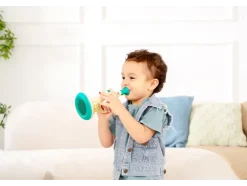 Instrumentos musicales con efecto pixelado.