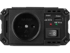 Inversor de corriente »USSW 300 C3«, con interruptor de encendido/apagado y LED de control.