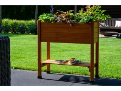 Jardinera elevada, de madera, L 75 x A 37 x Al 79 cm.