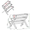 Jardinera elevada »Trio«, de madera de alerce, L 110 x An 74 x Al 89 cm.