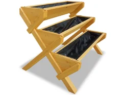 Jardinera elevada »Trio«, de madera de alerce, L 110 x An 74 x Al 89 cm.