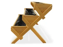 Jardinera elevada »Trio«, de madera de alerce, L 110 x An 74 x Al 89 cm.