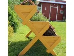 Jardinera elevada »Trio«, de madera de alerce, L 110 x An 74 x Al 89 cm.