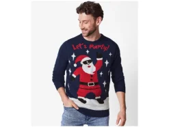 Jersey de Navidad prémium para hombre con efecto LED y música / Jersey de Navidad prémium con efecto LED.