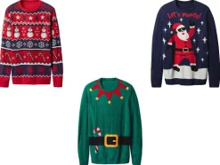 Jersey de Navidad prémium para hombre con efecto LED y música / Jersey de Navidad prémium con efecto LED.