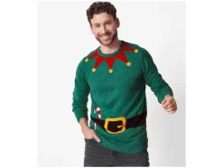 Jersey de Navidad prémium para hombre con efecto LED y música / Jersey de Navidad prémium con efecto LED.