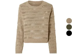 Jersey de punto calado suave para mujer