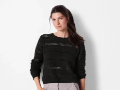 Jersey de punto calado suave para mujer
