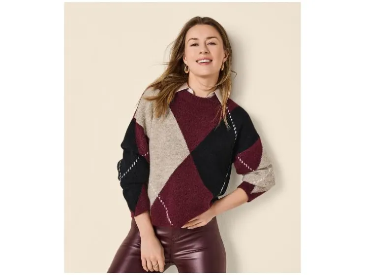 Jersey de punto grueso para mujer