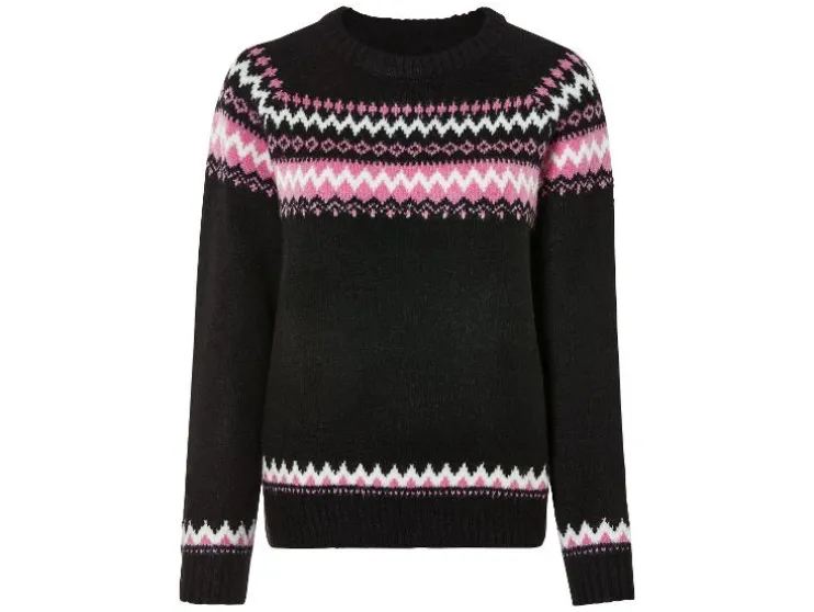Jersey de punto grueso para mujer, con mangas raglán.